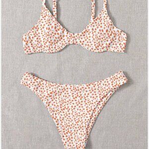 SHEIN Swim Ditsy Floral Print Underwire Bikin Set for the Summer.
